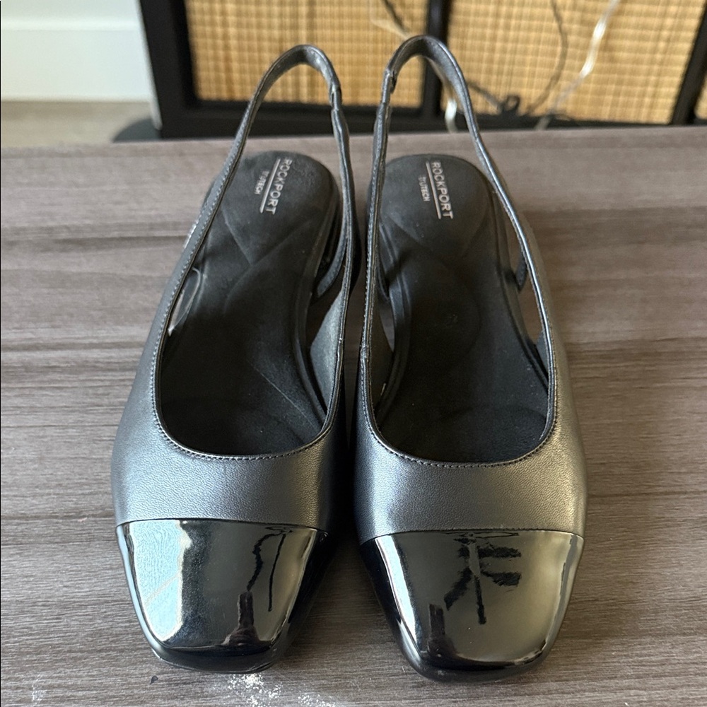 Rockport Women's Black Slingback Low-Heel Shoes